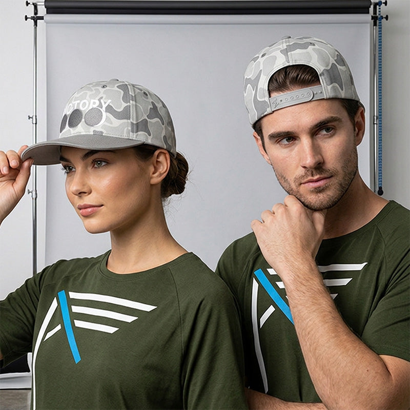 VICTORY White & Light Gray Camo Hat