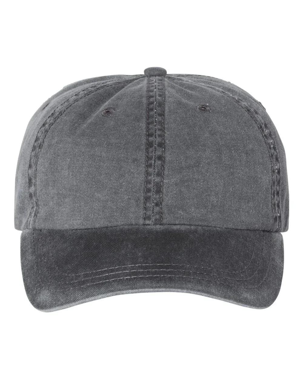 Embroidered Bean Stitch on Pigment-Dyed Twill Hat | Quick Ship