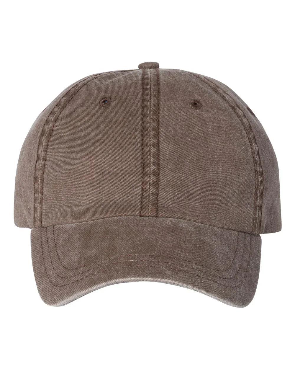 Embroidered Varsity Style Pigment-Dyed Twill Hat | Quick Ship