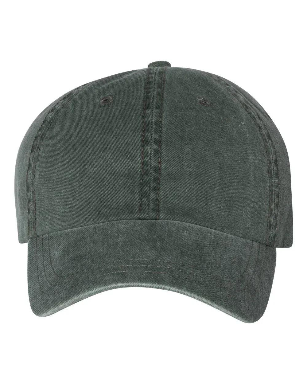 Embroidered Bean Stitch on Pigment-Dyed Twill Hat | Quick Ship