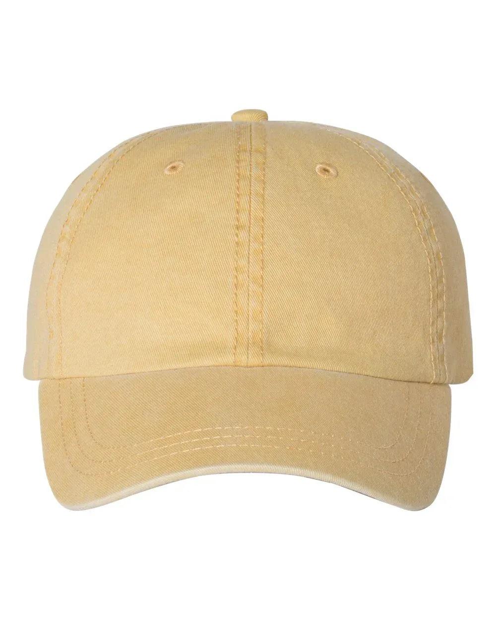 Embroidered Bean Stitch on Pigment-Dyed Twill Hat | Quick Ship