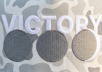 VICTORY White & Light Gray Camo Hat