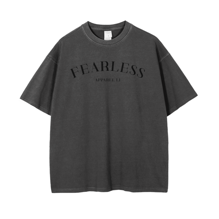 FearLessLI Mother Mary Vintage Wash Drop Shoulder T-Shirt