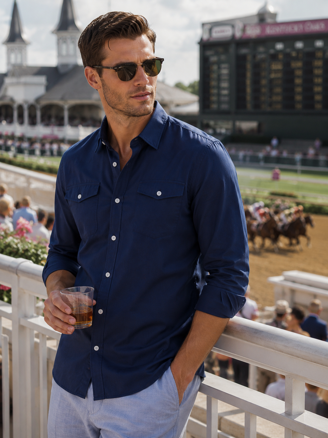 Buki’s Western Tech Shirt - Navy
