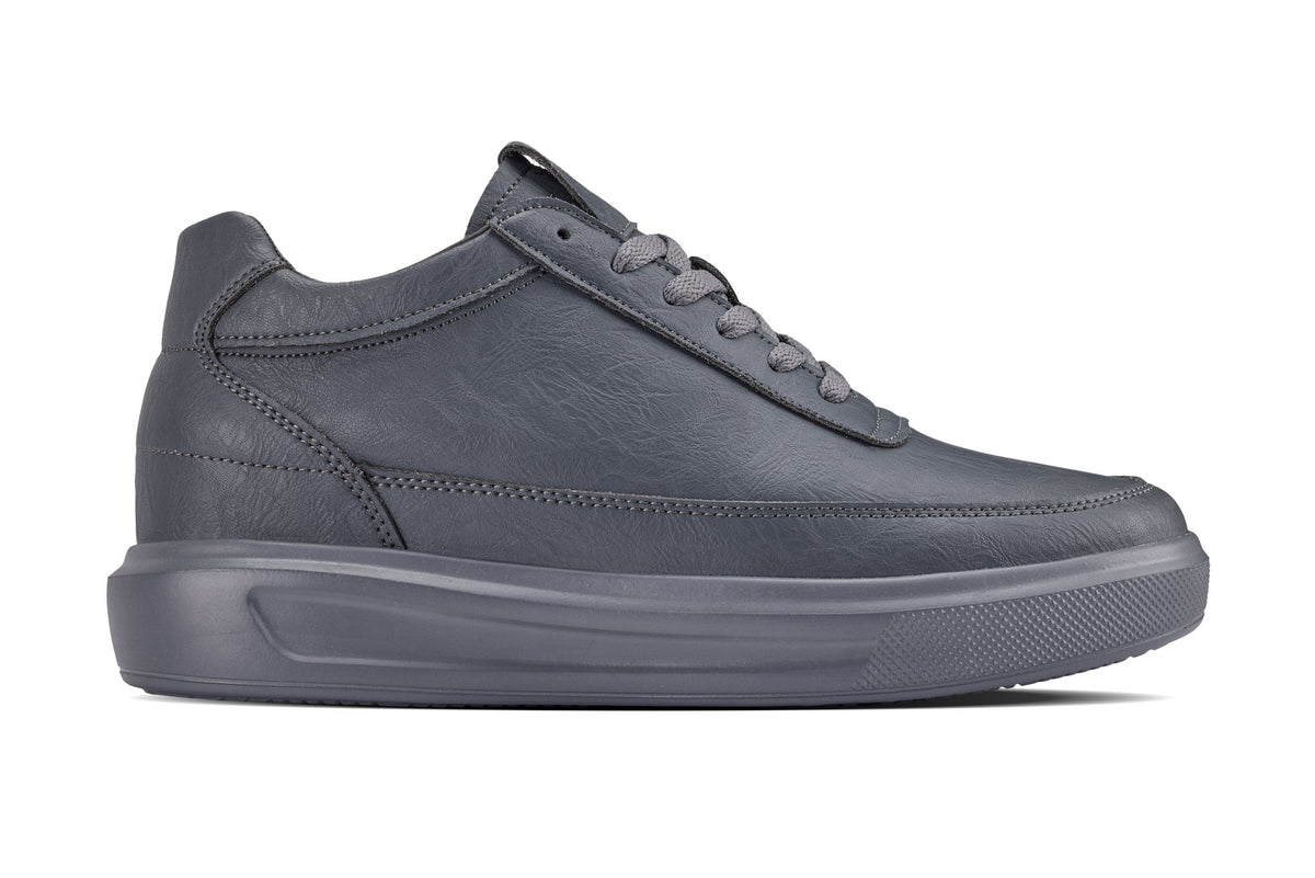 CALTO - X1649 - 2.8 Inches Taller (Iron Grey) - Lightweight Sneakers