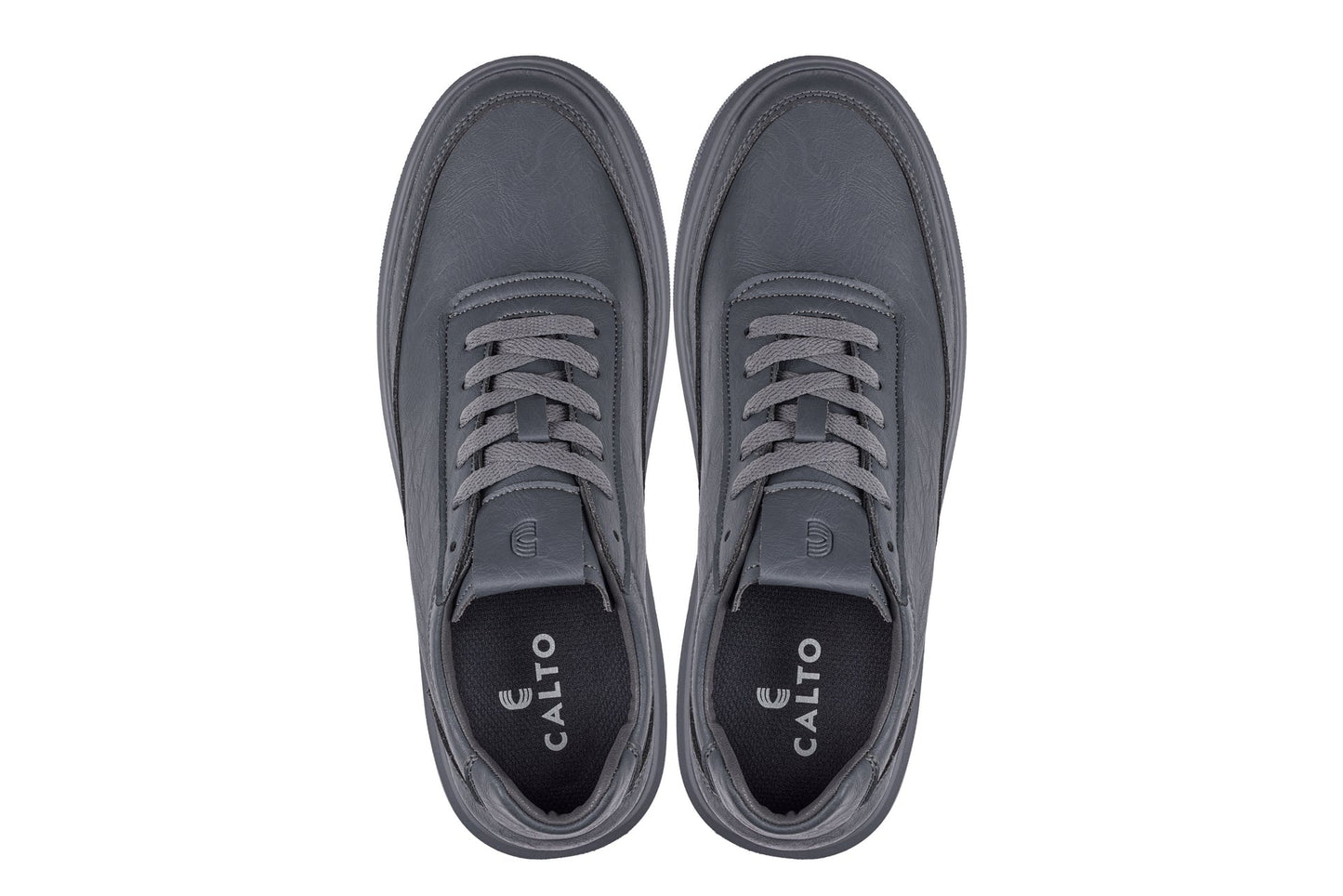 CALTO - X1649 - 2.8 Inches Taller (Iron Grey) - Lightweight Sneakers