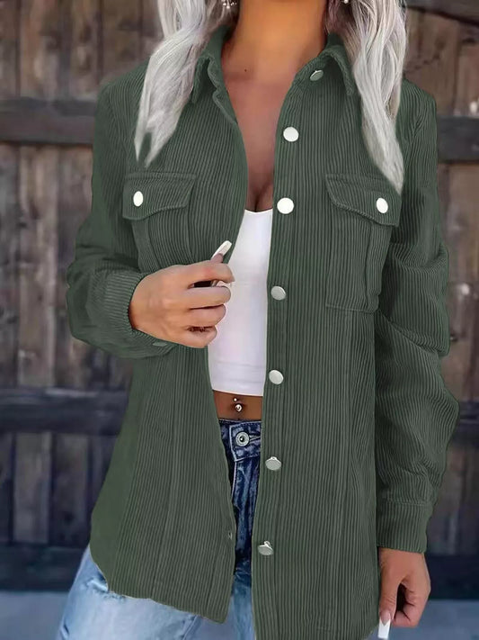 Corduroy Button-Down Jacket