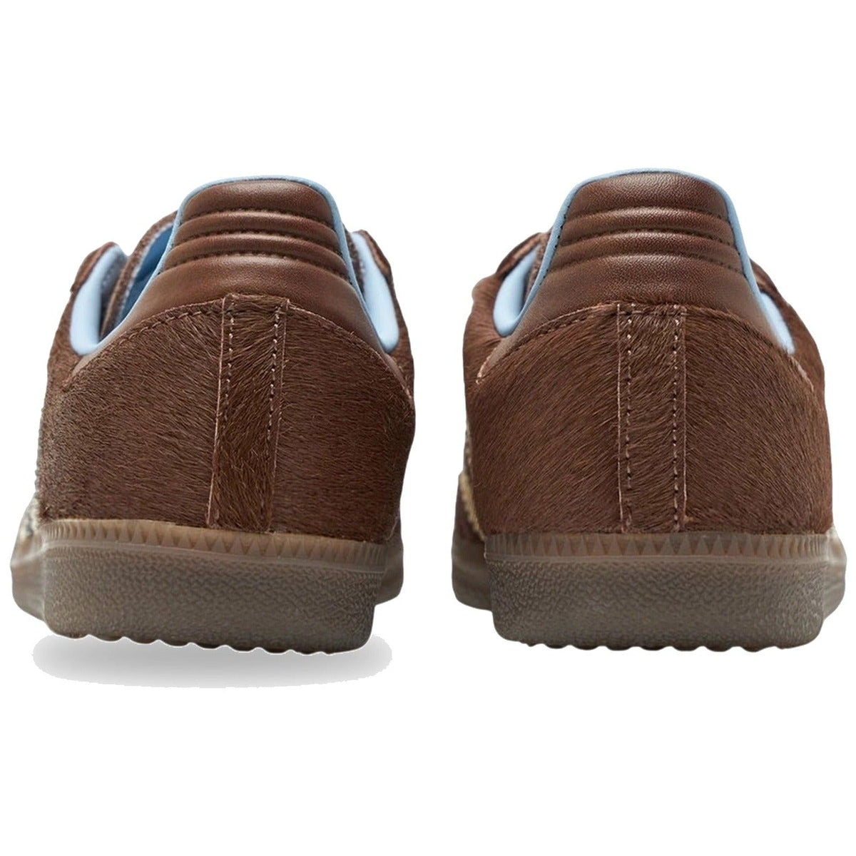 Adidas Samba OG Dark Brown Cream Blue Pony Hair (Women's)