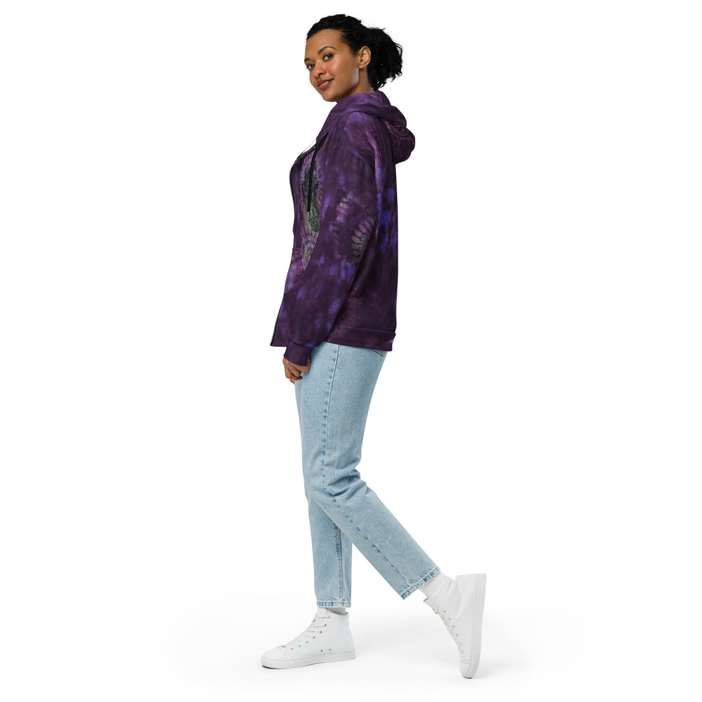 After Hours Plum Unisex Zip Hoodie