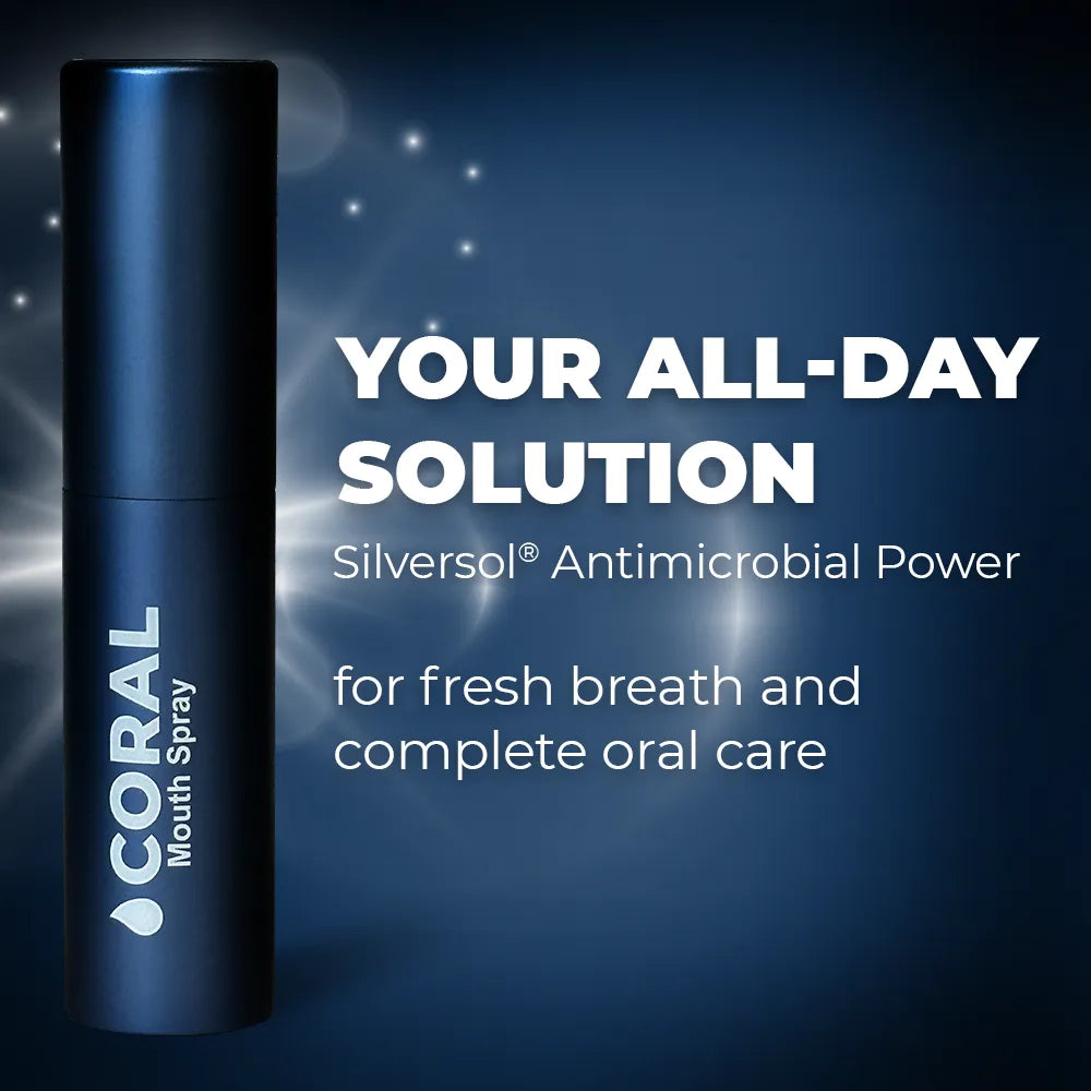 Coral Mouth Spray, Bamboo Mint Floss, and Bamboo Toothbrushes Bundle