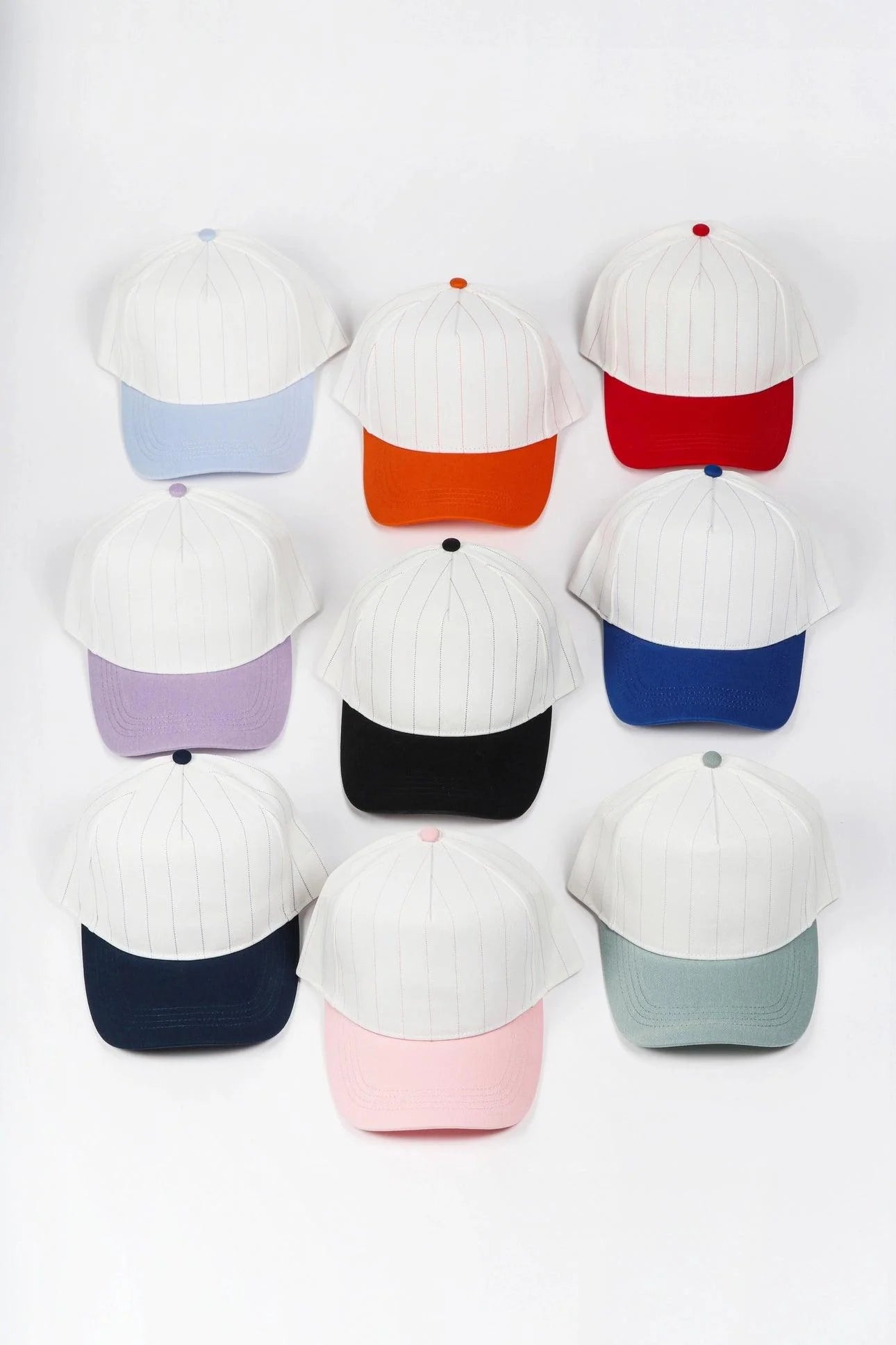 Collegiate Letter or Number Glitter HTV or Fabric Applique Embroidered Adjustable Baseball Pinstripe Trucker Hat