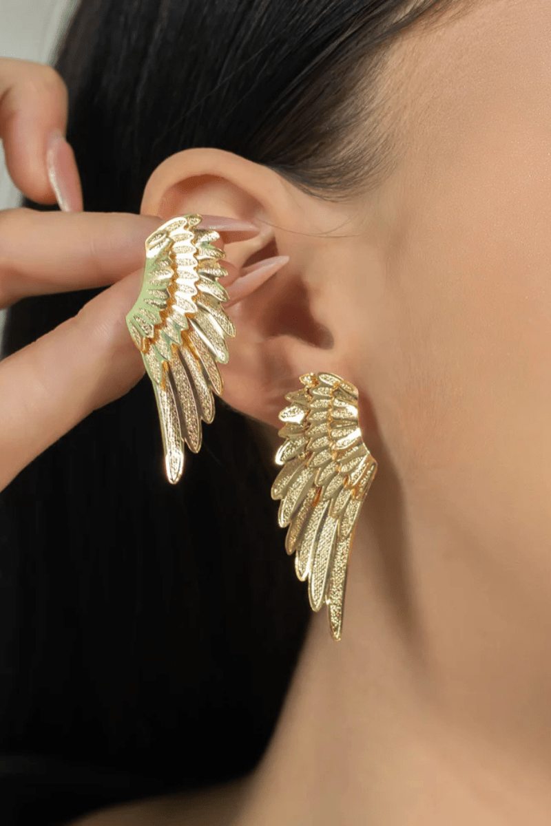 Angel Wings 18k Gold Plated Earring
