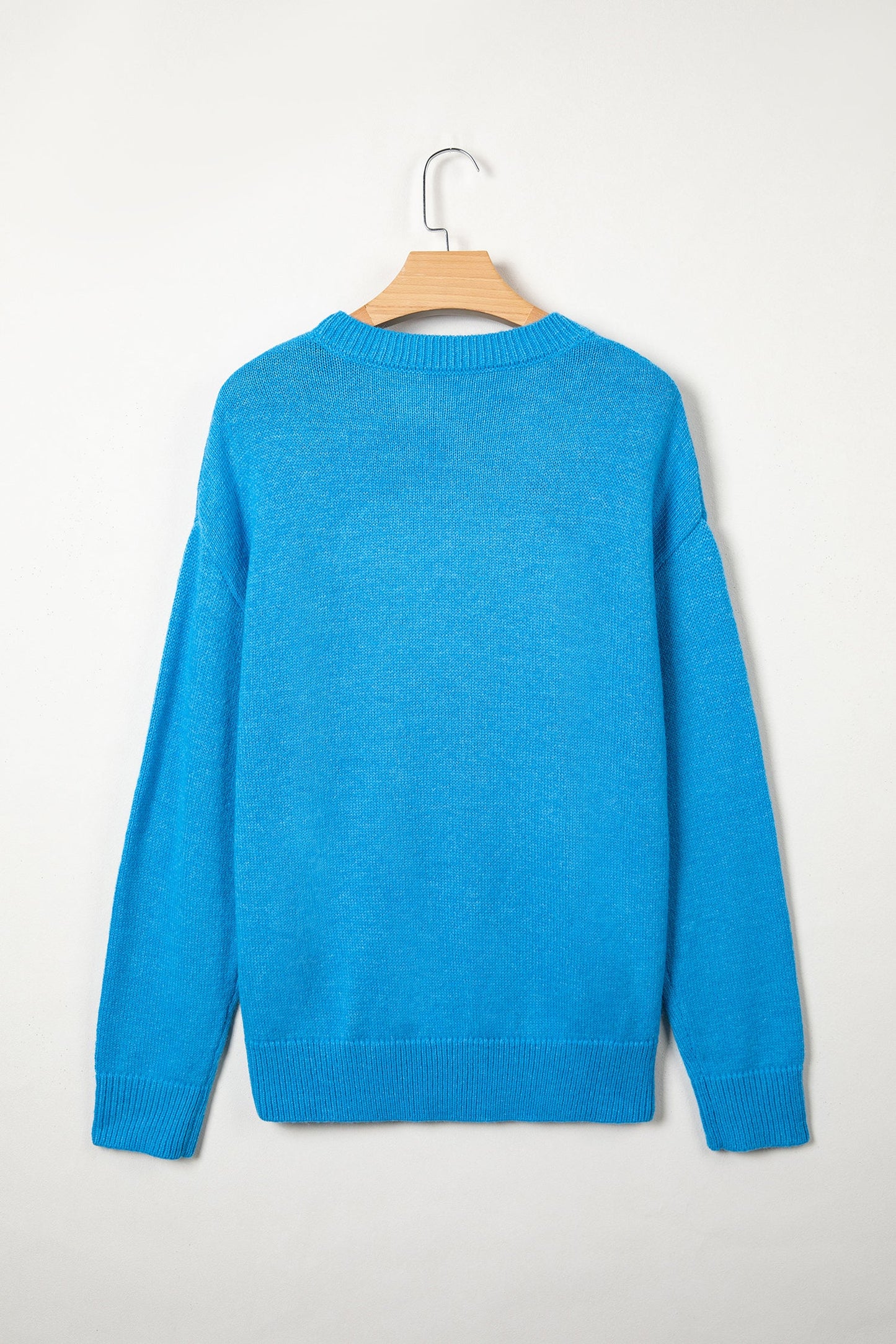 Western Embroidered Drop Shoulder Long Sleeve Sweater