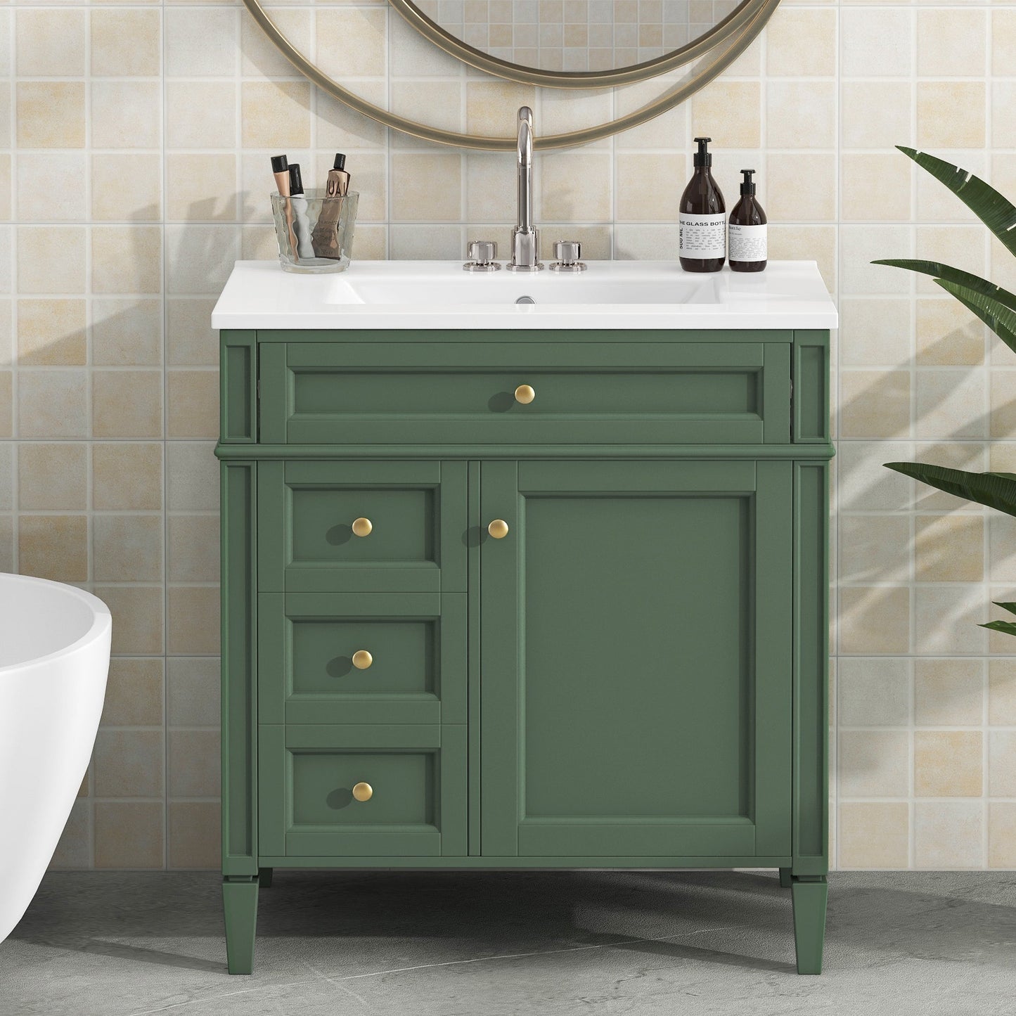 30" Bathroom Vanity with Top Sink