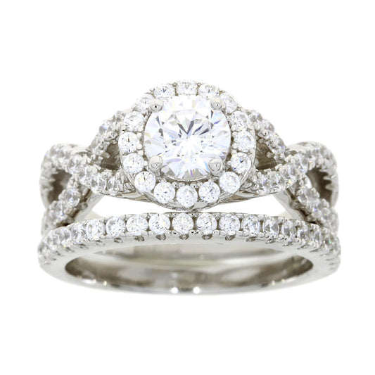 Cubic Zirconium CZ SS Bridal Sterling Silver