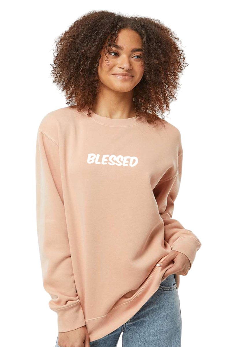 Blessed Unisex Pigment-Dyed Crewneck Sweatshirt