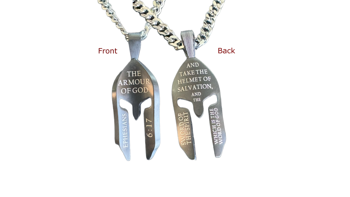 Black Helmet Necklace