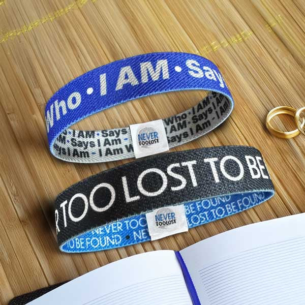 I am who I AM (YHWH) says I am - Identity Blue - Stretch Wristband