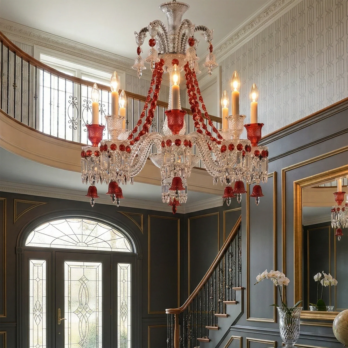 Brilliant Starry Crystal RED Chandelier