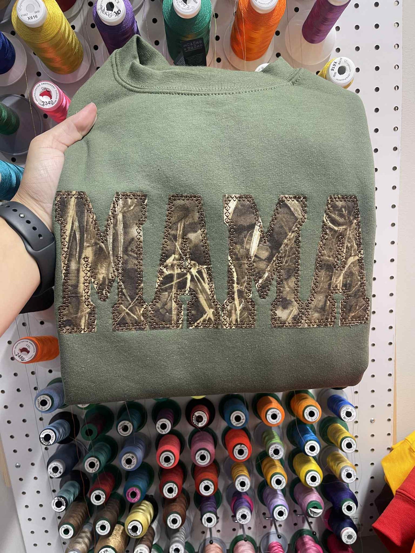 Personalized Realtree® MAX-7 Duck Camo Appliqué Name Shirt | Custom Embroidered Tee, Sweatshirt & Hoodie | MAMA