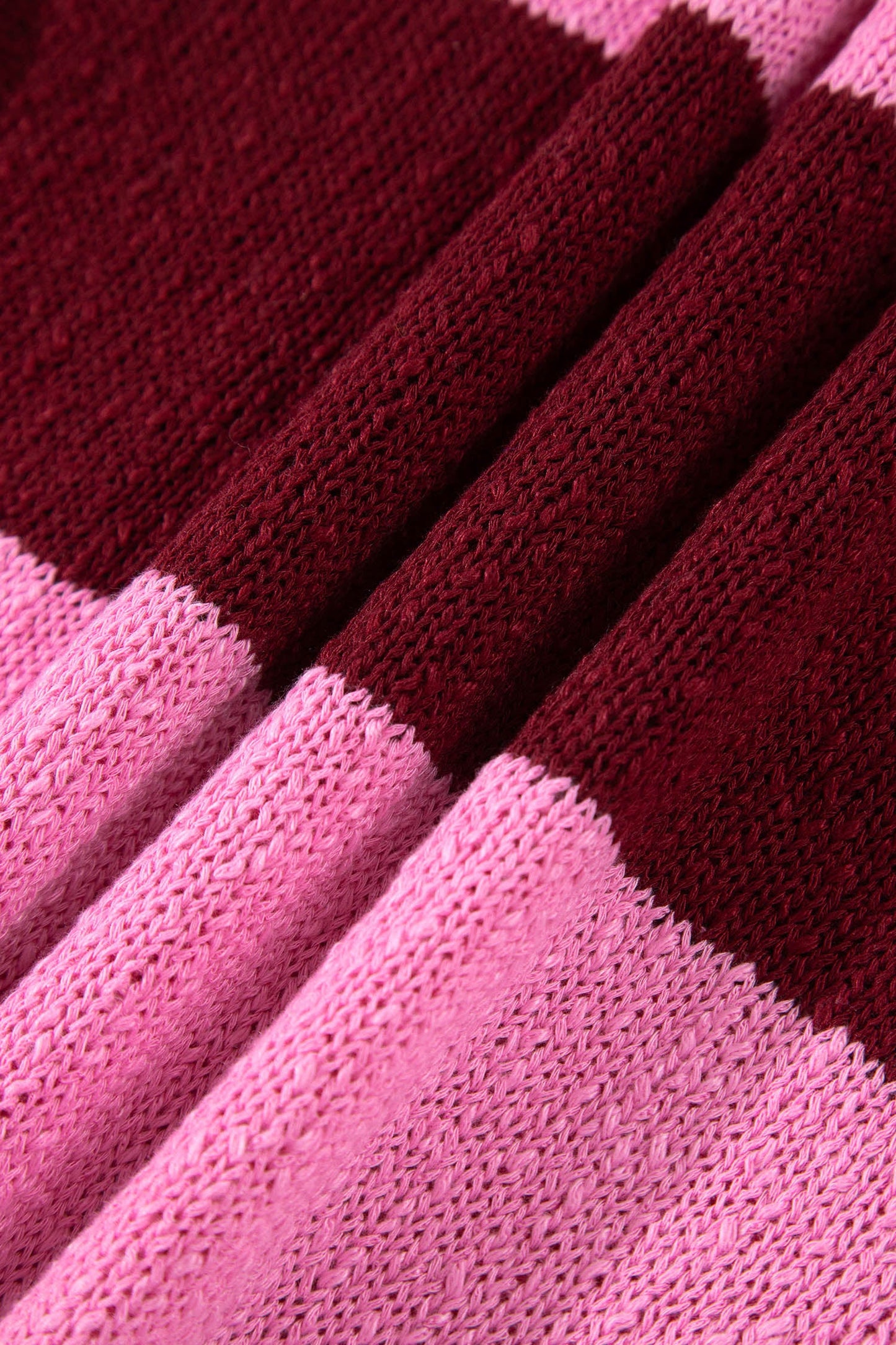 Stripe Drop Shoulder Long Sleeve Knit Sweater