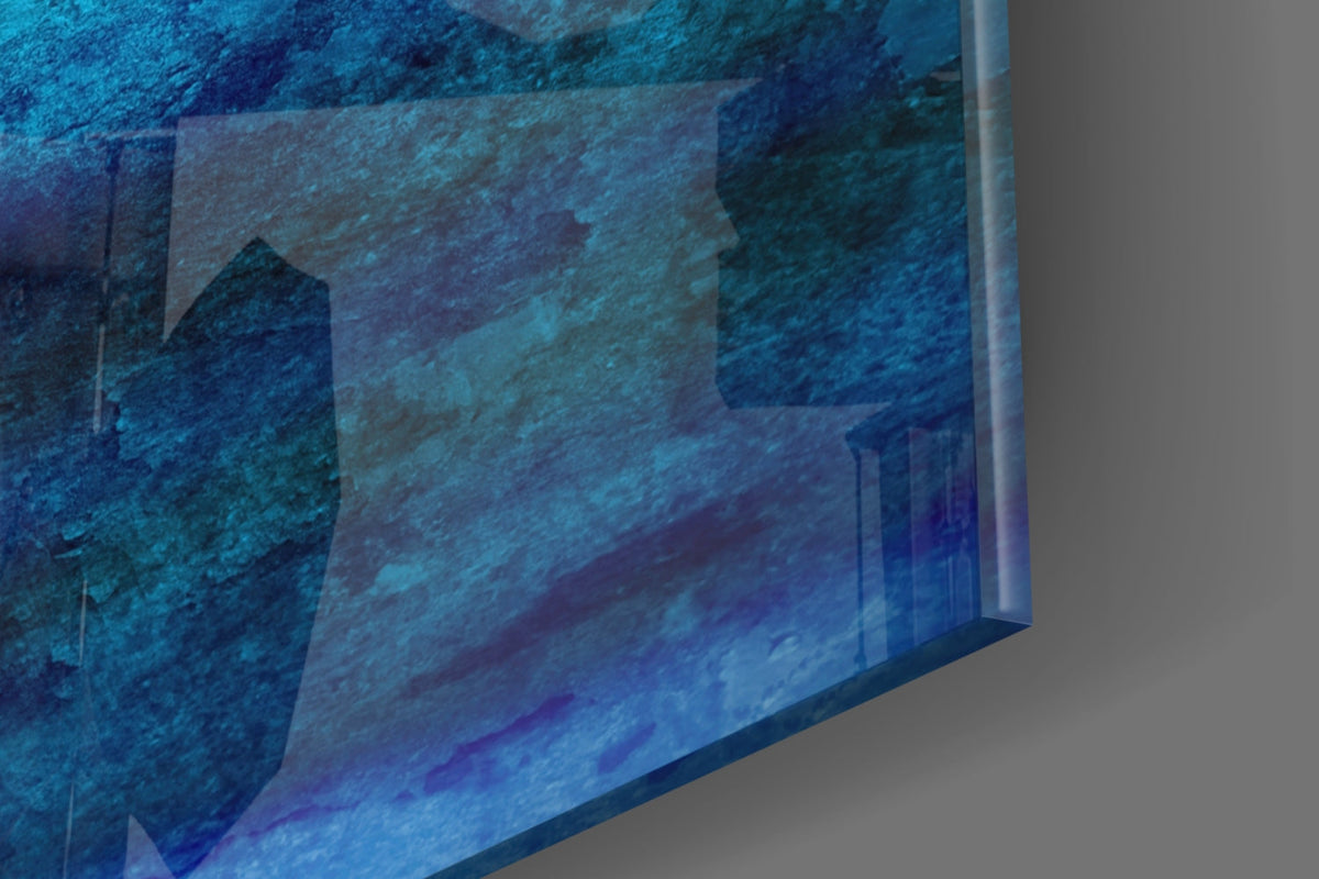 Shade of Blue Glass Wall Art