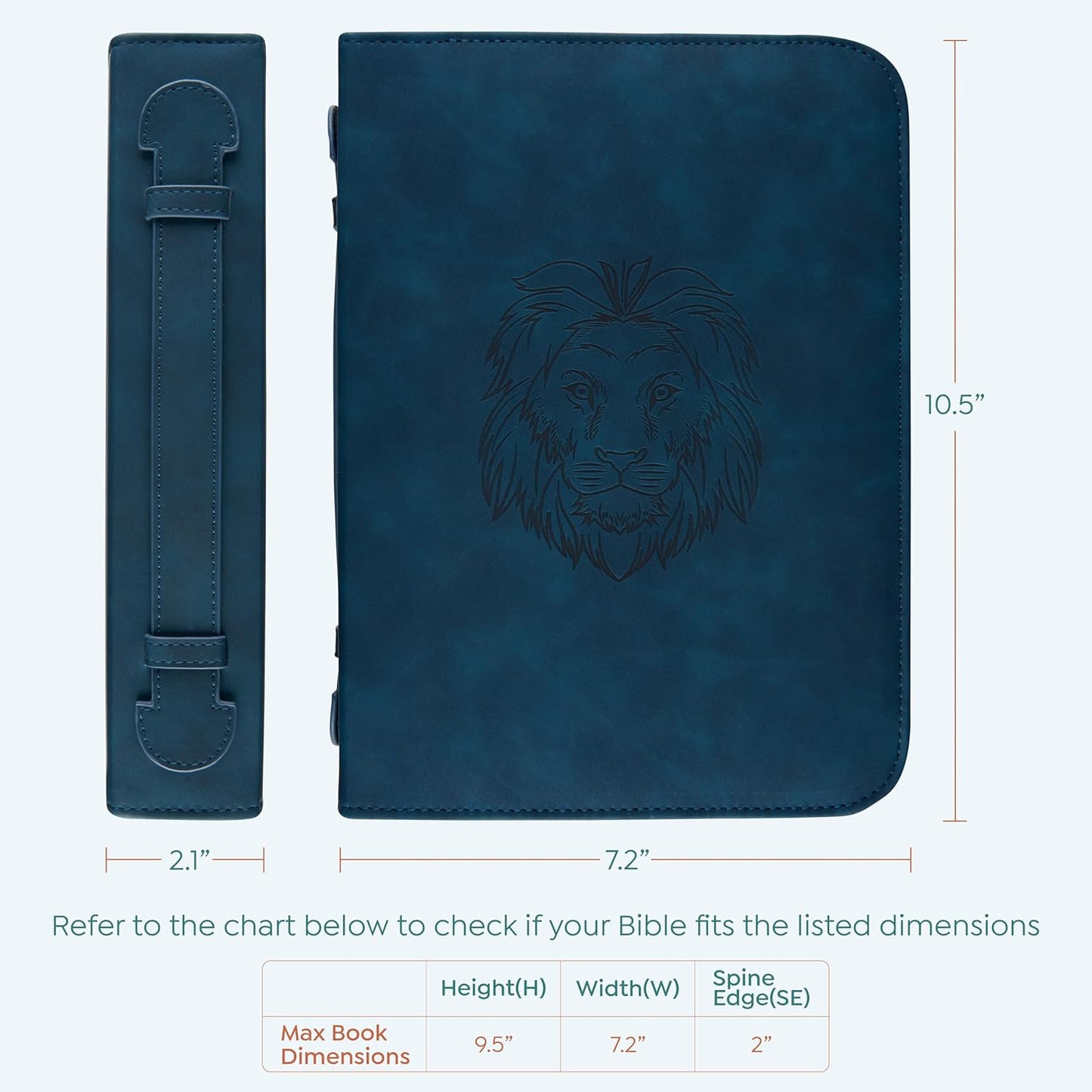 Bible Cover Navy Lion