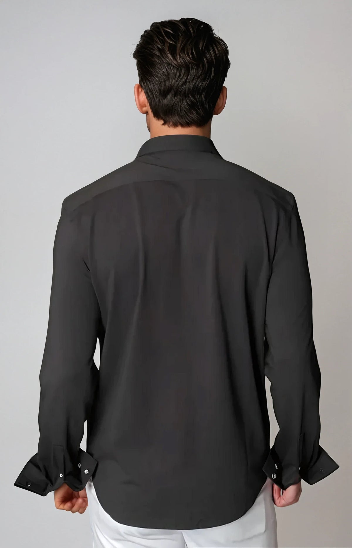'Single Shot' Long Sleeve Shirt - Black