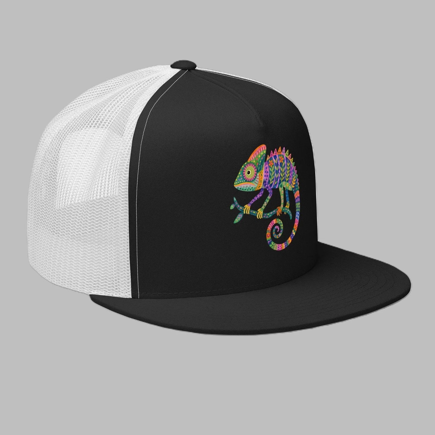 Colorful Chameleon Trucker Hat