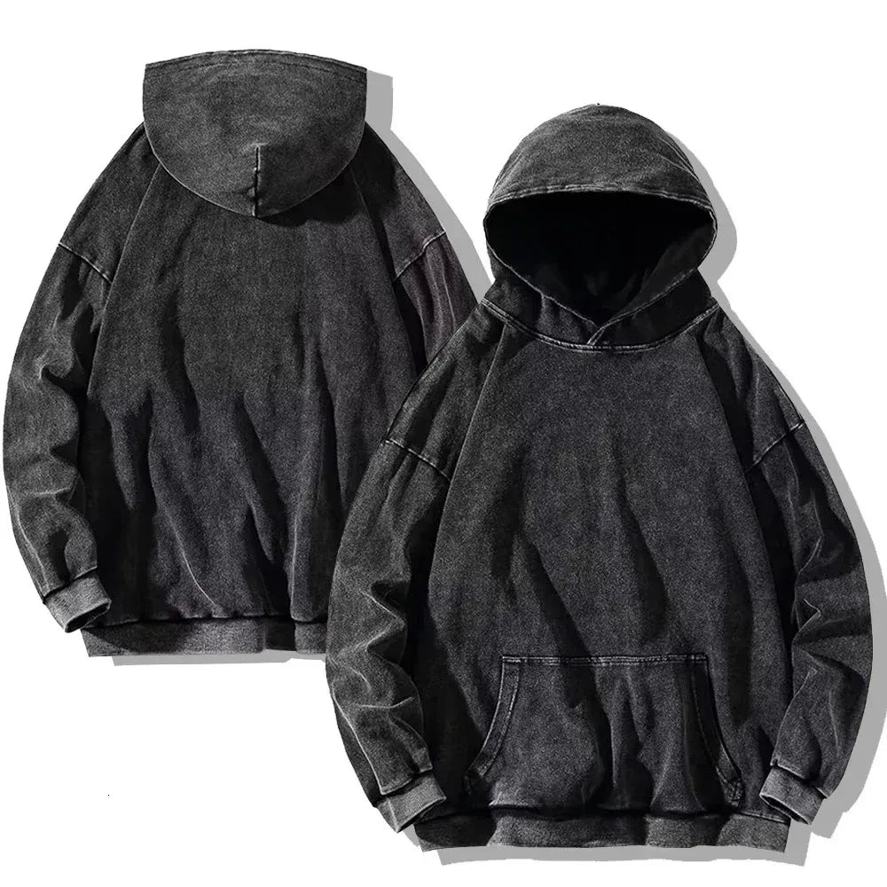 Vintage Faded Black Hoodie