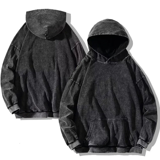 Vintage Faded Black Hoodie