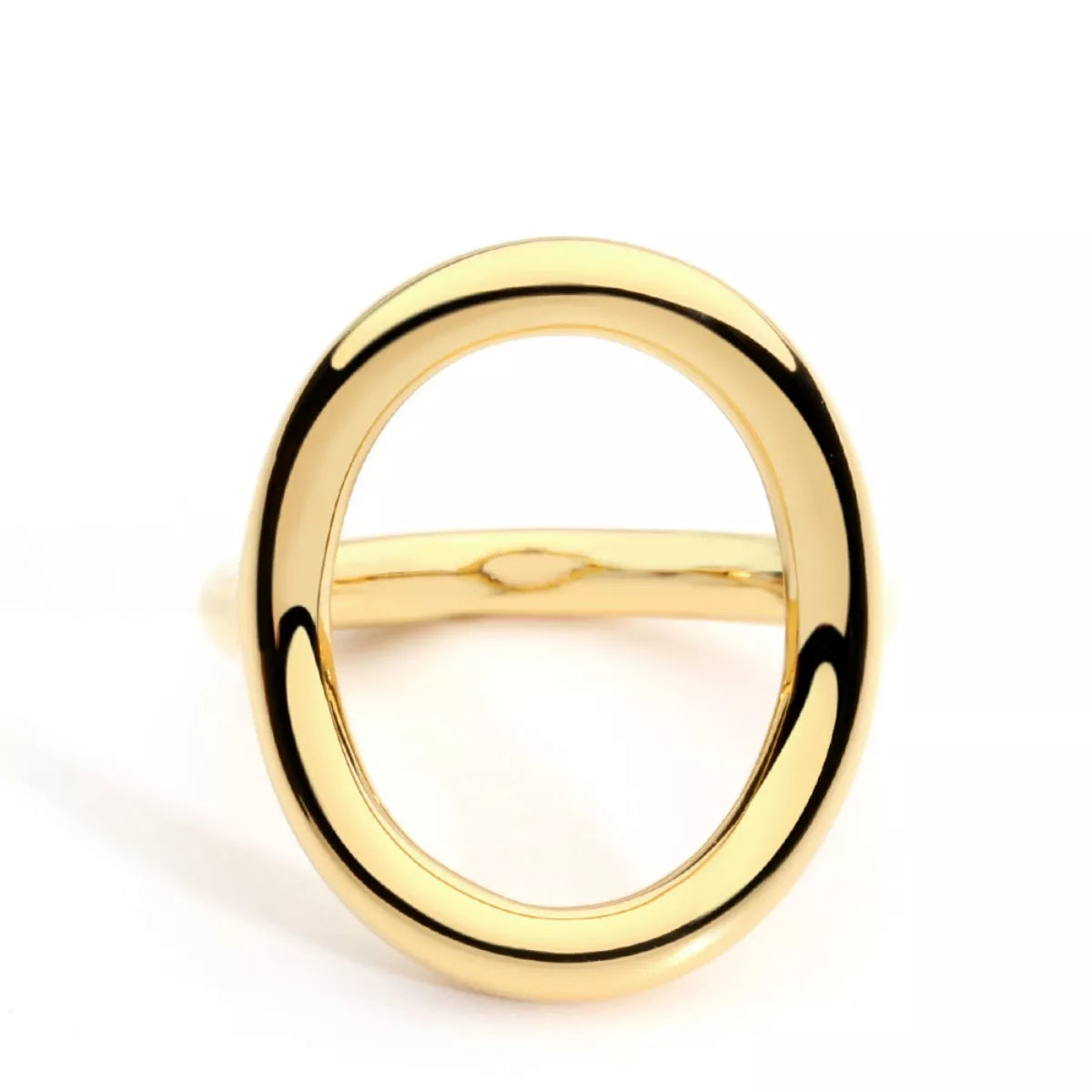 18K Gold-Plated Copper Round Ring