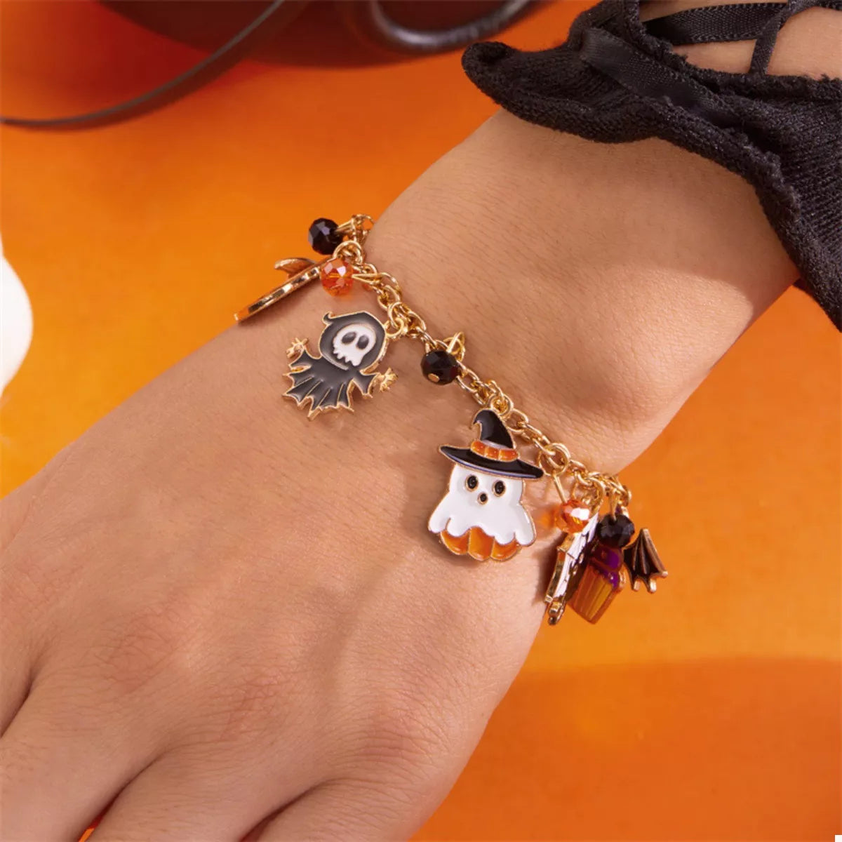 18K Gold-Plated Halloween Charm Bracelet
