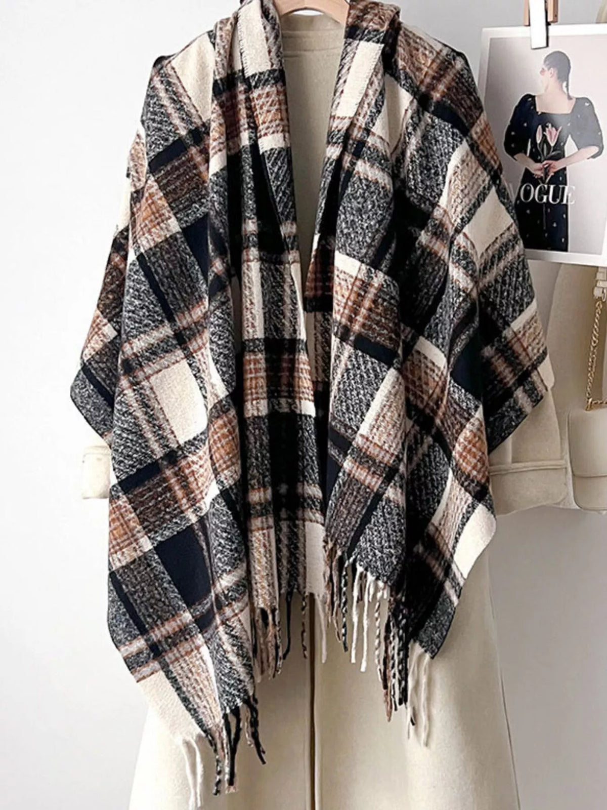 Warm Plaid Winter Scarf
