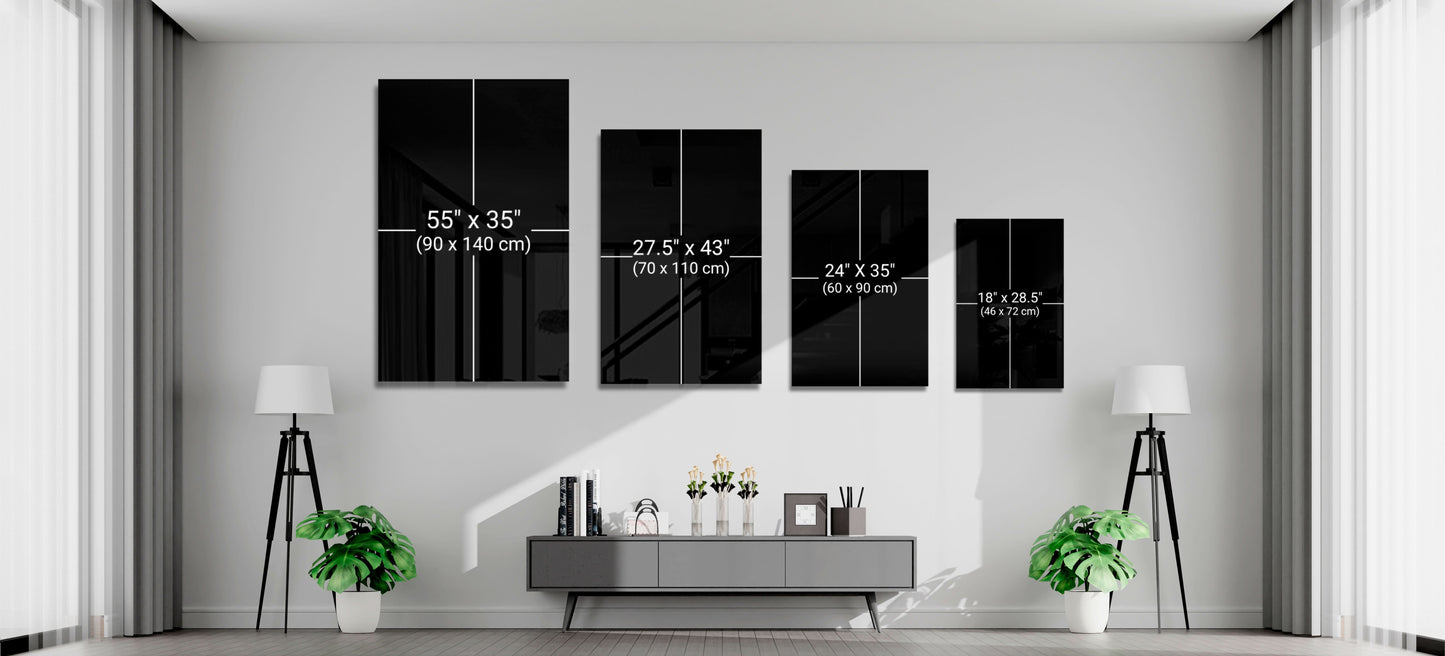 Silver Woman Glass Wall Art