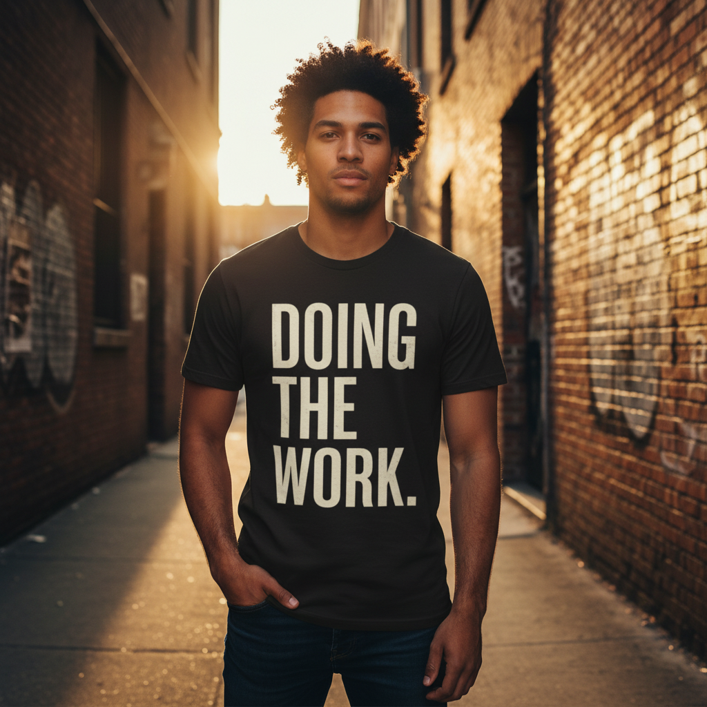 Doing The Work Tee — SEEN. Identity Collection