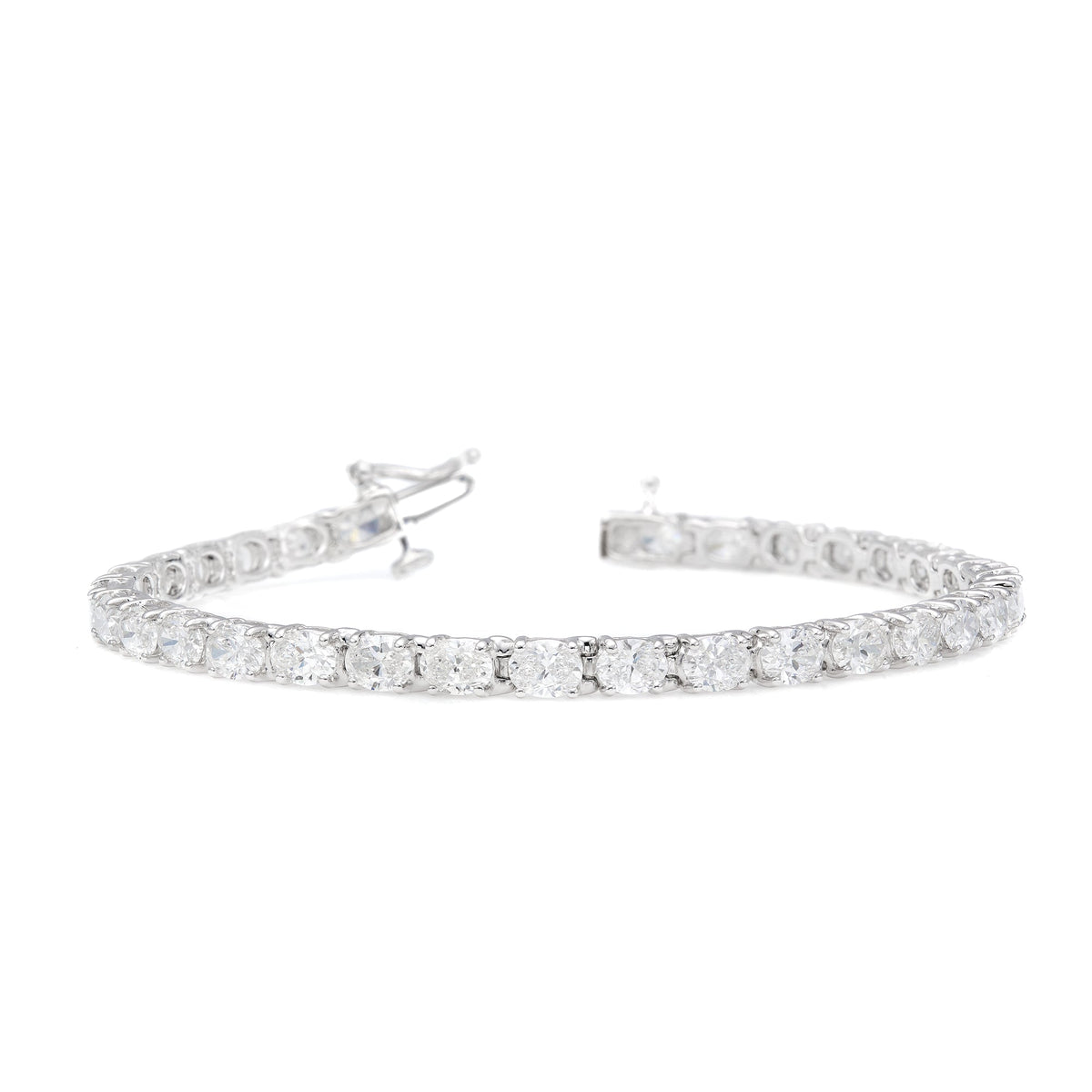 Oval Horizontal Tennis Bracelet