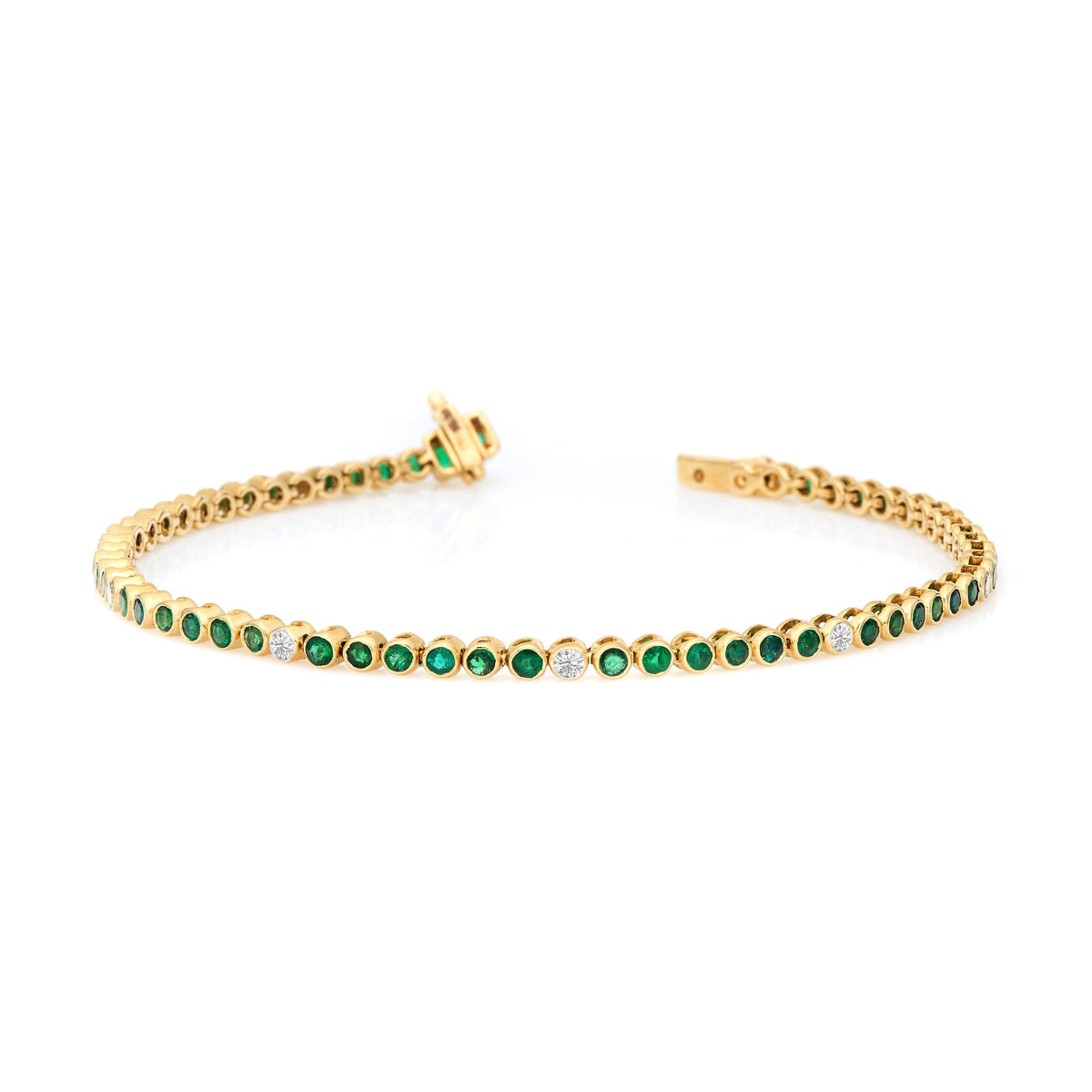 Fancy Color & Diamond Station Bezel Bracelet