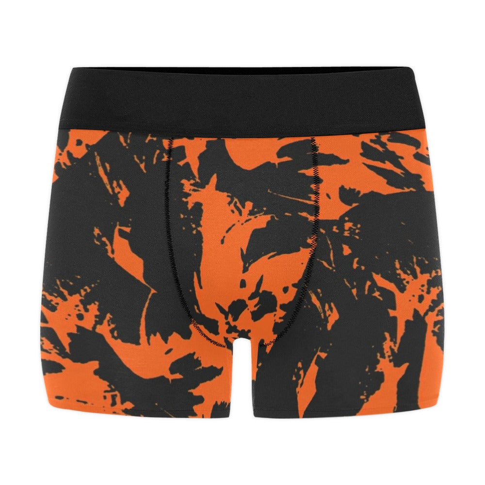 Black and Orange Spooky Paint Splatter Graffiti Boxer Briefs