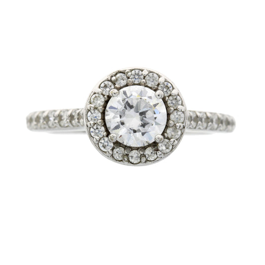 Cubic Zirconium Ring Sterling Silver