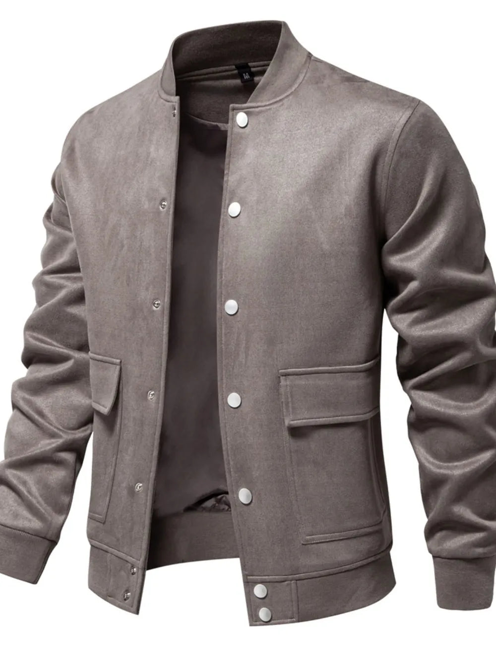 Men's Baseball Collar Snap Down Jacket