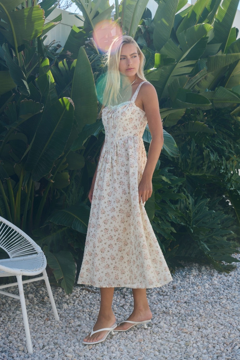 Floral Sweetheart Midi Dress