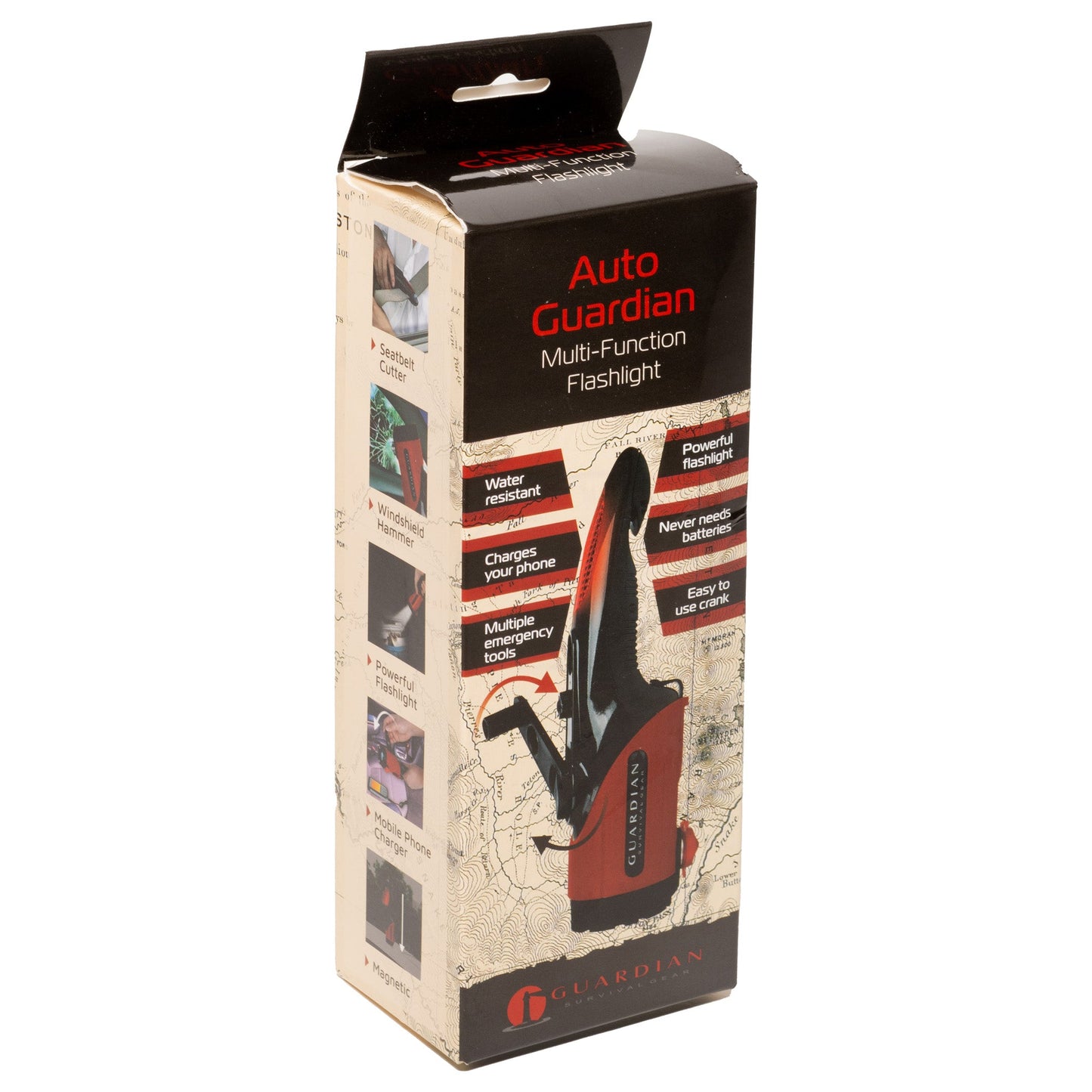 Auto Guardian | 7-in-1 Dynamo Emergency Flashlight & Vehicle Escape Tool