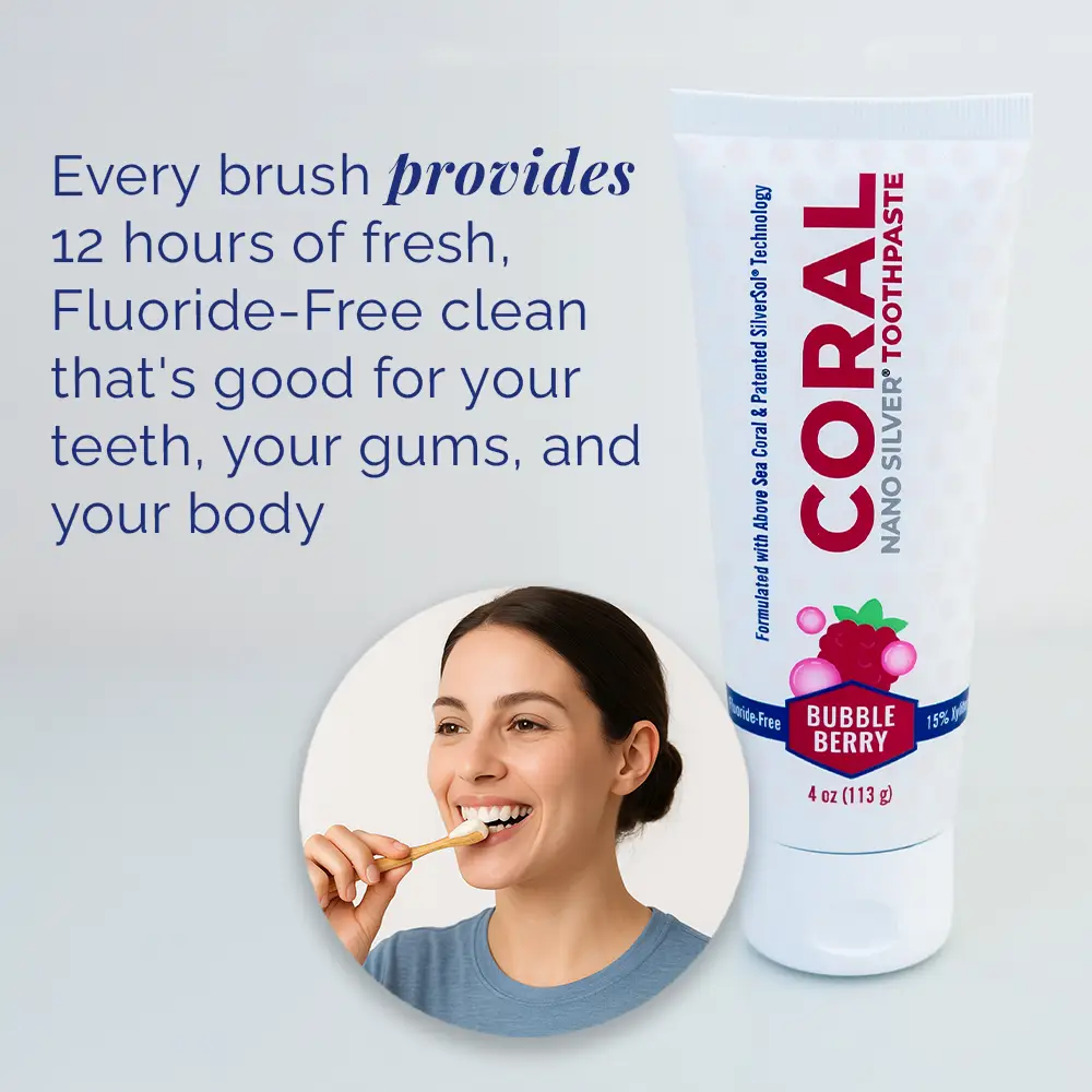 Fluoride Free Bubble Berry Kids Toothpaste with Nano Silver & Xylitol