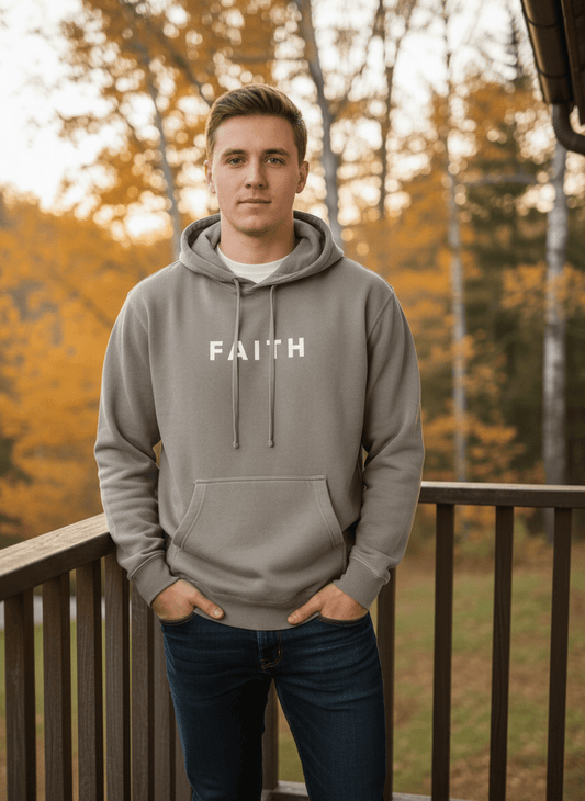 Faith Unisex Pigment-Dyed Hoodie Sweatshirt