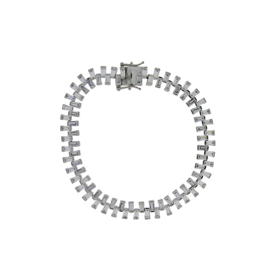 Cubic Zirconium Tennis Bracelet Sterling Silver