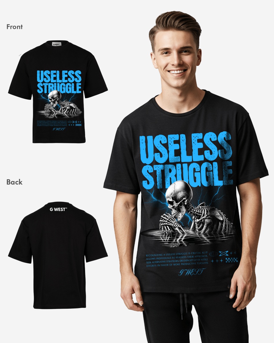 G WEST USELESS STRUGGLE OVERSIZED T-Shirt Mens