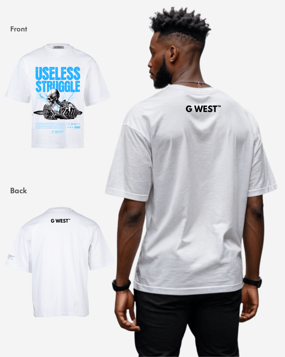 G WEST USELESS STRUGGLE OVERSIZED T-Shirt Mens