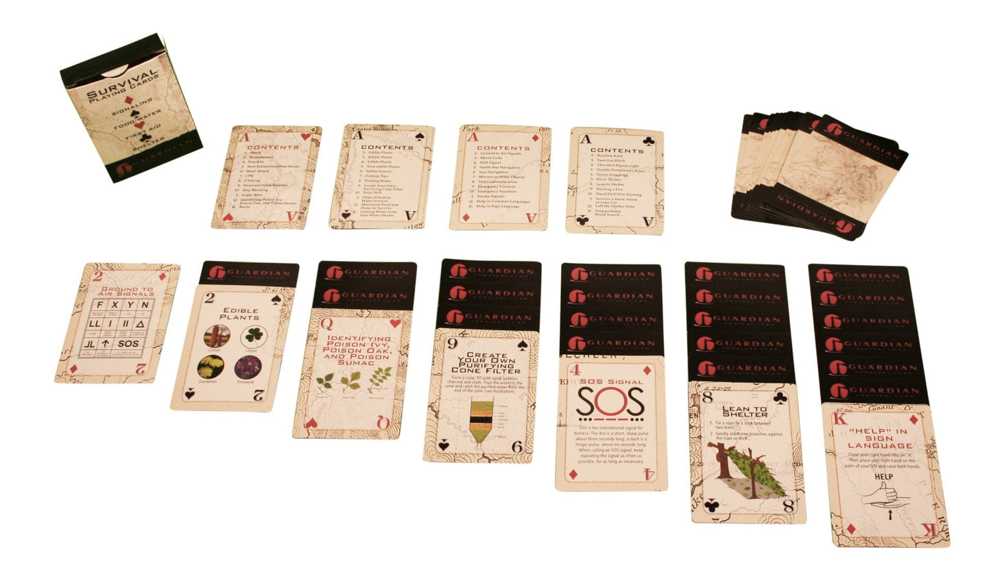 Quake Kits Survival Playing Cards | Essential Skills on Every Card