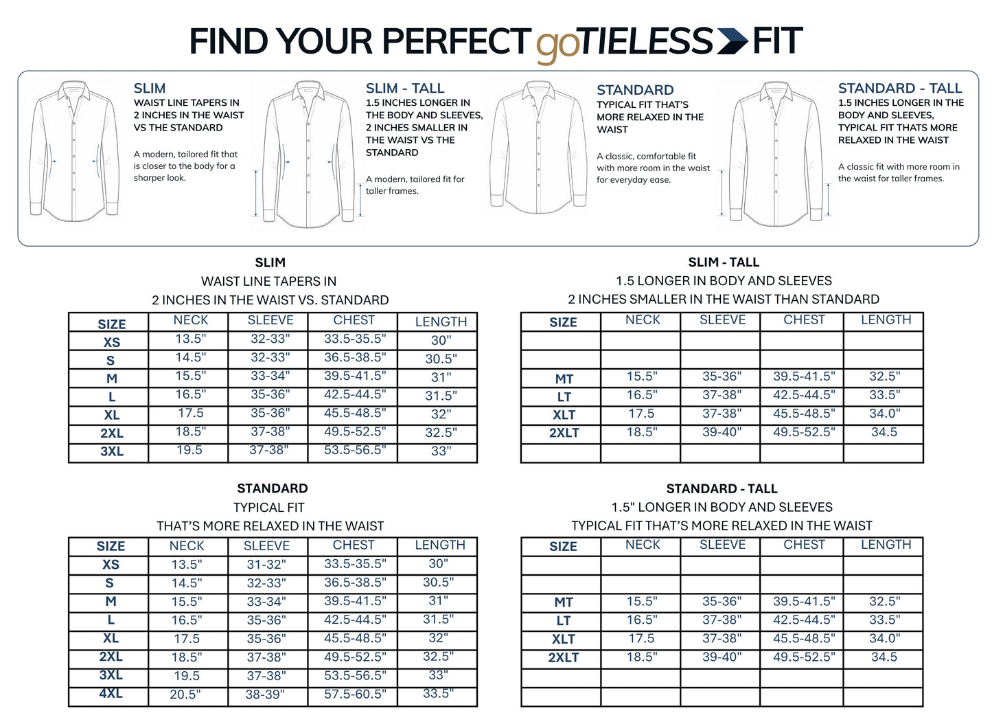 goTIELESS Ultimate Dress Shirt (White)